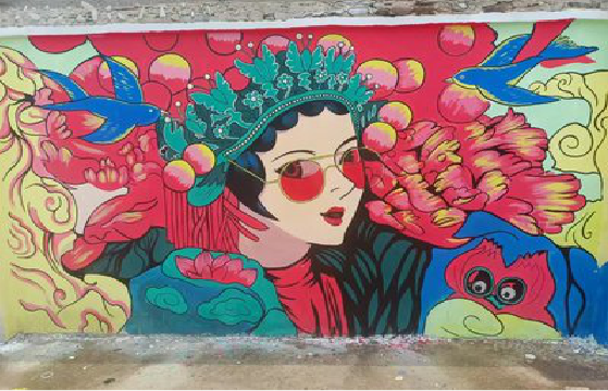 眉山墙体彩绘-网红墙