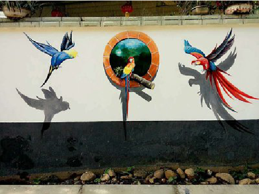 眉山视觉错位-3D墙绘设计