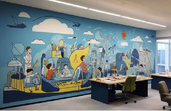 眉山办公室墙绘的特点。