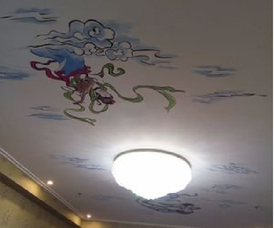 眉山如何快速绘制天花板上的手绘墙？