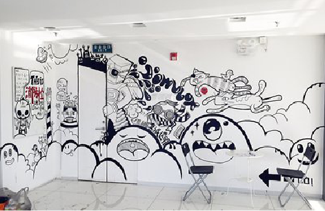 眉山手绘墙并非传统涂鸦。